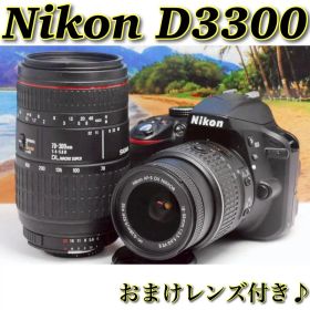 軽量 Nikon D3300 初心者にもオススメ 超望遠レンズ おまけレンズ付き