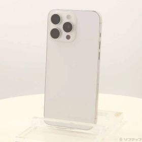 〔中古品〕 iPhone15 Pro Max 256GB ホワイトチタニウム NU6Q3J／A SIMフリー【262】