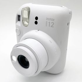 ■極上品 FUJIFILM フジフイルム インスタントカメラ instax mini 12 「チェキ」 クレイホワイト