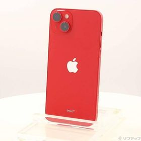 〔中古〕Apple(アップル) iPhone14 Plus 256GB プロダクトレッド MQ4P3J／A SIMフリー〔258-ud〕