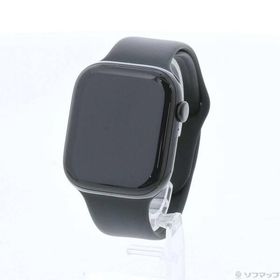 〔中古〕Apple(アップル) Apple Watch Series 10 GPS 46mm ジェットブラックアルミニウムケース ブラックスポーツバンド〔377-ud〕