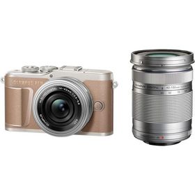 新品 OLYMPUS ミラーレス一眼カメラ PEN E-PL10 EZダブルズームキット ブラウン