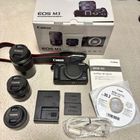 《中古》Canon EOS M3 ダブルレンズキット＋別売りレンズ付属品付き