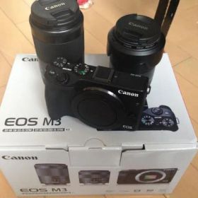 Canon ミラーレス一眼カメラ EOS M3 ダブルズームキット(ブラック) EF-M18-55mm F3.5-5.6 IS STM EF-M55-200mm F4.5-6.3 IS STM 付属 EOSM3BK-WZK