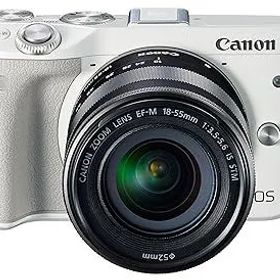 【中古】Canon ミラーレス一眼カメラ EOS M3 レンズキット(ホワイト) EF-M18-55mm F3.5-5.6 IS STM 付属 EOSM3WH-1855ISSTMLK