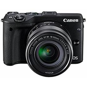 【中古】Canon ミラーレス一眼カメラ EOS M3 レンズキット(ブラック) EF-M18-55mm F3.5-5.6 IS STM 付属 EOSM3BK-1855ISSTMLK(ミラーレス一眼)