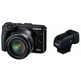 【中古】Canon ミラーレス一眼カメラ EOS M3 レンズEVFキット(ブラック) EF-M18-55mm F3.5-5.6 IS STM 付属 M3BK-1855ISSTMLEVFK(ミラーレス一眼)
