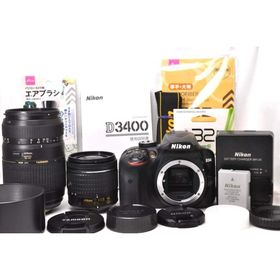 ニコン(Nikon)の■ 美品 ■ S数6,259回 ニコン Nikon D3400 ダブルレンズ(デジタル一眼)