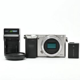 Sony α6000 ILCE-6000 ボディ ソニー ミラーレス一眼 シルバー シャッター回数3,307回 良品 完動 保証付｜M686