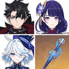 七七+アモスの弓+静水流転の輝き+風鷹剣+ティナリ+夢見月瑞希+天空の翼+リオセスリ+フリーナ1凸+ | 原神のアカウントデータ、RMTの販売・買取一覧