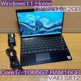 バイオ(VAIO)の●新品SSD●VAIO SX12 WIn11 i7-10th 16GB(ノートPC)