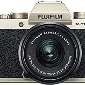 【中古】(非常に良い)FUJIFILM ミラーレス一眼 X-T100レンズキット シャンパンゴールド X-T100LK-G
