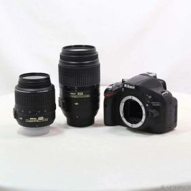 【中古】Nikon(ニコン) NIKON D5200 ダブルズームキット ブラック (2410万画素／SDXC) 【196-ud】