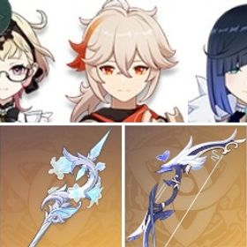 夜蘭1凸+七七1凸+夢見月瑞希+ディルック+楓原万葉+ルミドゥースの挽歌+風鷹剣+若水+エミリエ+四 | 原神のアカウントデータ、RMTの販売・買取一覧