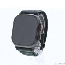 〔中古〕Apple(アップル) 〔展示品〕 Apple Watch Ultra 2 GPS + Cellular 49mm ブラックチタニウムケース ダークグリーンアルパインループ〔344-ud〕