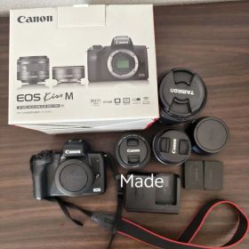 Canon EOS Kiss M + 3本レンズセット￼とアダプター￼