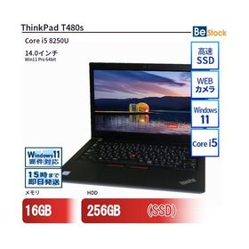 中古 ノートパソコン Lenovo レノボ ThinkPad T480s 20L8SAYE00 Core i5 メモリ：16GB 6ヶ月保証