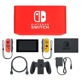 Nintendo Switch本体 カラーカスタマイズ [2019年8月モデル]/Joy-Con(L)ネオンレッド(R)ネオンオレンジ/Joy-Conストラップ：ブラック ニンテンドースイッチハード