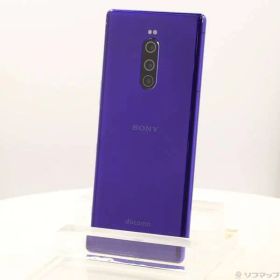 〔中古品〕 Xperia 1 64GB パープル SO-03L docomoロック解除SIMフリー【349】