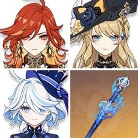 モナ+和璞鳶+フリーナ+ディルック+ナヴィア+アモスの弓+聖顕の鍵+ディシア1凸+夢見月瑞希+静水流 | 原神のアカウントデータ、RMTの販売・買取一覧