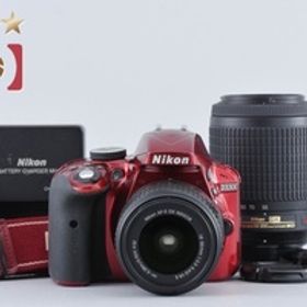 【中古】Nikon ニコン D3300 ダブルズームキット レッド