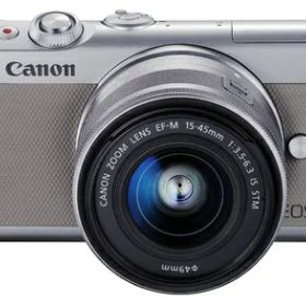 【中古】 Canon ミラーレス一眼カメラ EOS M100 EF-M15-45 IS STM レンズキット(グレー) EOSM100GY1545ISSTMLK