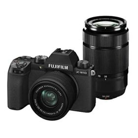 【中古】 富士フイルム(FUJIFILM) ミラーレスデジタルカメラ X-S10 Wズームレンズキット F X-S10LK-1545/50230 ブラック
