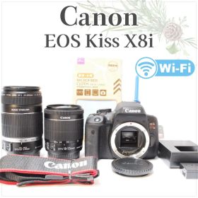 すぐに使える！充実セット✨キヤノン EOS KissX8i✨ダブルレンズ 高画質