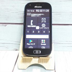 docomo F-03K black らくらくスマートフォン me 本体 白ロム SIMロック解除済み SIMフリー B428140