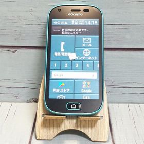 docomo 富士通 F-03K らくらくスマートフォン me blue ブルー 本体 白ロム SIMロック解除済み SIMフリー B556427