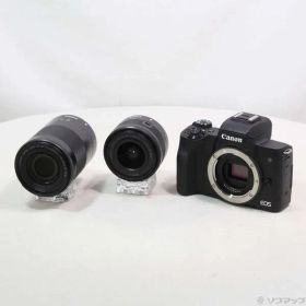 〔中古品〕 EOS Kiss M ダブルズームキット ブラック【348】