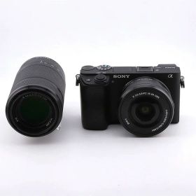 【中古】 (ソニー) SONY α6400 ブラック ダブルズームレンズキツト【中古カメラ デジタル一眼】 ランク：AB