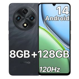 【人気商品】UMIDIGI G100A Android 14 スマホ SIMフリー 120Hz スマートフォン 8GB RAM+128GB ROM+1TB TF拡張可能 6.9HD+大画面 8コアCPU T615 BT5.2 アンドロイド SmartPhon