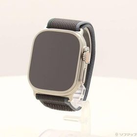 〔中古〕Apple(アップル) Apple Watch Ultra 2 GPS + Cellular 49mm チタニウムケース ブルー／ブラックトレイルループ〔368-ud〕