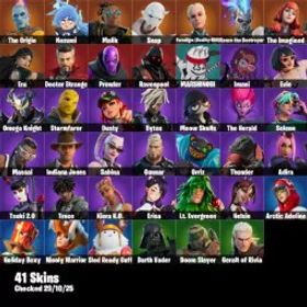 [pc/PSN/xbox] 41 スキン |流れ星スタッフ |アストロワールドサイクロン |イマニ |ザ Origin |イヴィー |北極圏のアデリーヌ | オメガ ナイト |ねずみ |400VBの