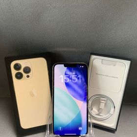 美品 アップルストア版 SIMフリー iPhone13 Pro 256GB ゴールド色