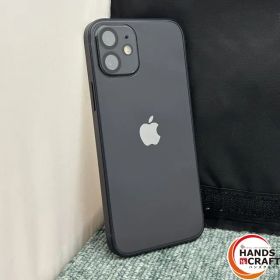 ◎【中古／simロックなし】 Apple iPhone12 128GB MGHU3J/A ブラック AU版〇端末 ※両面、カメラに保護ガラス取付中 バッテリー容量90％
