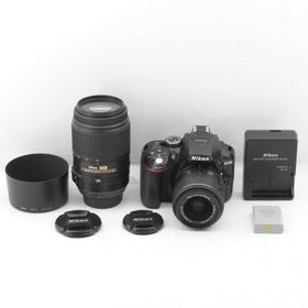 Nikon デジタル一眼レフカメラ D5300 ダブルズームキット ブラック 2400万画素 3.2型液晶 D5300WZBK