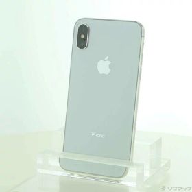 【中古】Apple(アップル) iPhoneX 64GB シルバー NQAY2J／A SoftBank 【269-ud】