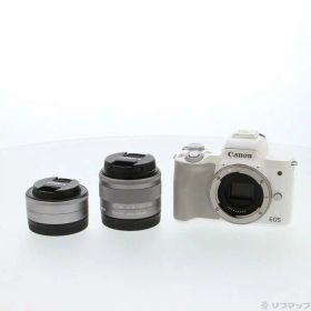【中古】Canon(キヤノン) EOS Kiss M ダブルレンズキット ホワイト 【258-ud】