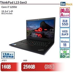 中古 ノートパソコン Lenovo レノボ ThinkPad L13 Gen3 21B4S08W00 Core i7 メモリ：16GB 6ヶ月保証