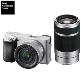 [新品]SONY ソニー ミラーレス一眼カメラ α6400 ダブルズームレンズキット （ILCE-6400X S） シルバー（キャンペーン対象商品）