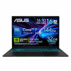 ASUS ノートパソコン ASUS Gaming V16 V3607VMC7321R5060W ブラック V3607VM-C7321R5060W (納期目安3週間~)