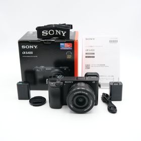 ソニー(SONY)の【美品】SONY α6400 パワーズームレンズキット ブラック(ミラーレス一眼)