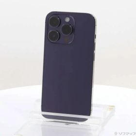 〔中古品〕 iPhone14 Pro 128GB ディープパープル MQ0F3J／A SIMフリー 〔ネットワーク利用制限▲〕【352】