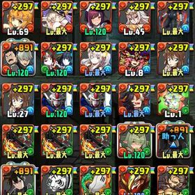 ランク1100以上 引退アカウント 鬼滅の刃 怪獣8号 メイドパーティ | パズドラ(パズル＆ドラゴンズ)のアカウントデータ、RMTの販売・買取一覧