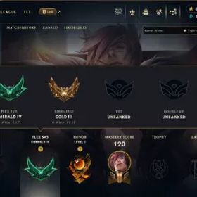 🔑日本🔑S15 エメラルド IVフレックス🔑S15 ゴールド III ソロQ🔑73 champions🔑10 スキン🔑パーフェクトメイン+ サブ垢 アカウント