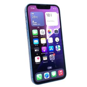 中古 Apple iPhone13 mini 128GB ブルー MLJH3J／A SIMフリー ネットワーク利用制限▲判定