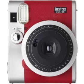 【中古品】チェキ instax mini 90 ネオクラシック(レッド)