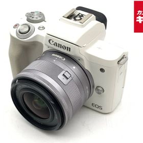 【中古】 【良品】 キヤノン EOS Kiss M2 EF-M15-45 IS STM レンズキット ホワイト 【ミラーレス一眼】 【6ヶ月保証】